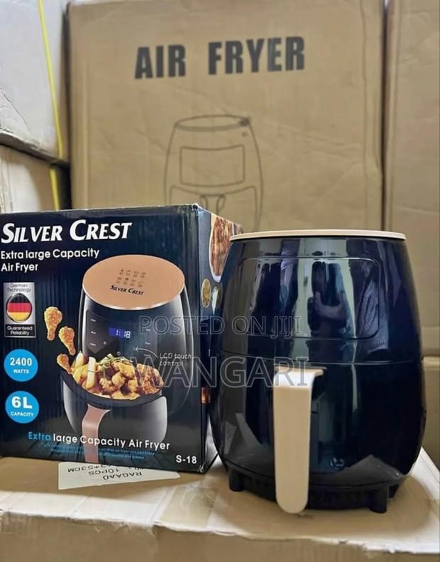 With Warranty 6 Litres Capacity 2400 Watts Silver Crest Airfryer - main view