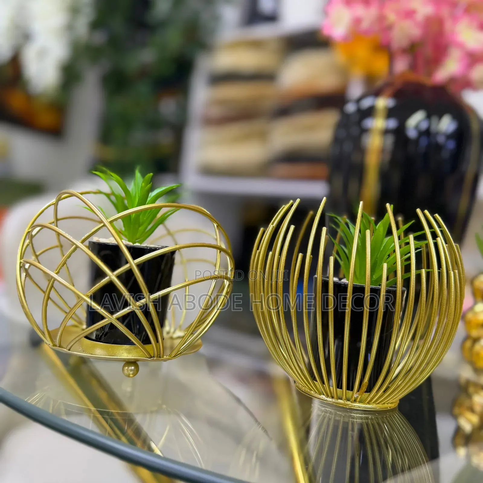 Gold Wired Decorative Succulent