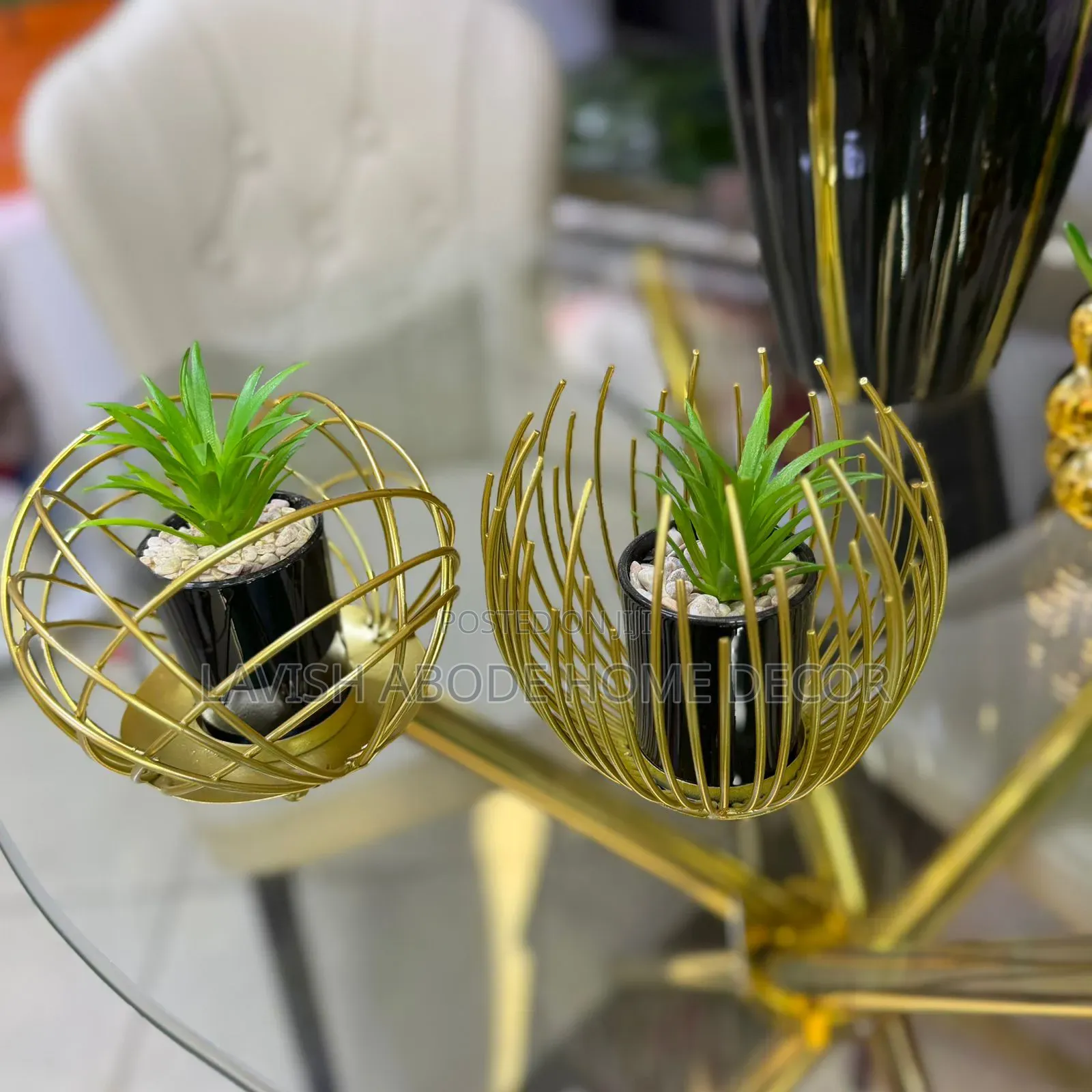 Gold Wired Decorative Succulent