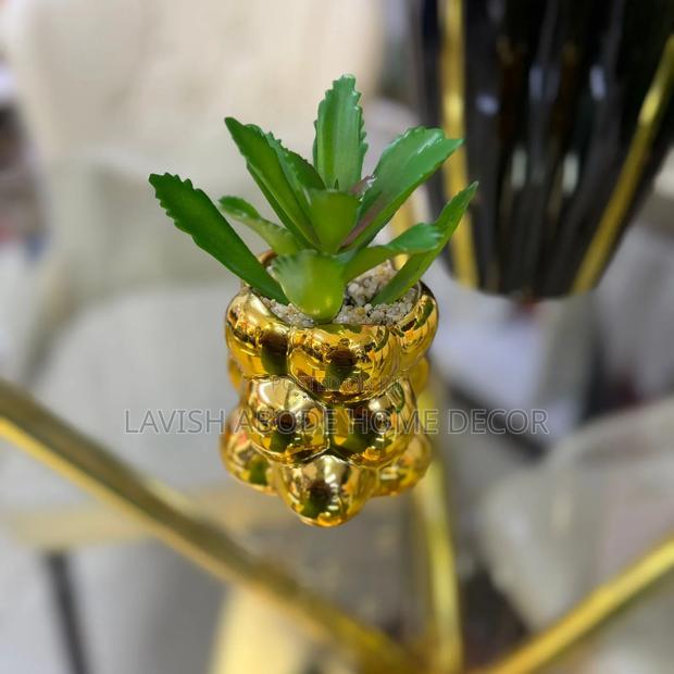 Gold/Green Decorative Homes/Office Succulent - thumbnail 3