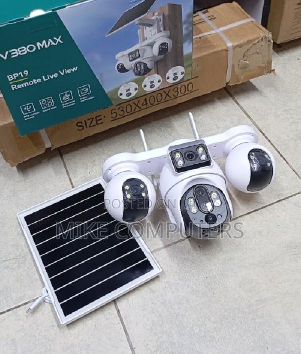 V380 Pro 4 Lens 4g Simcard Solar Powered PTZ Camera 8mp