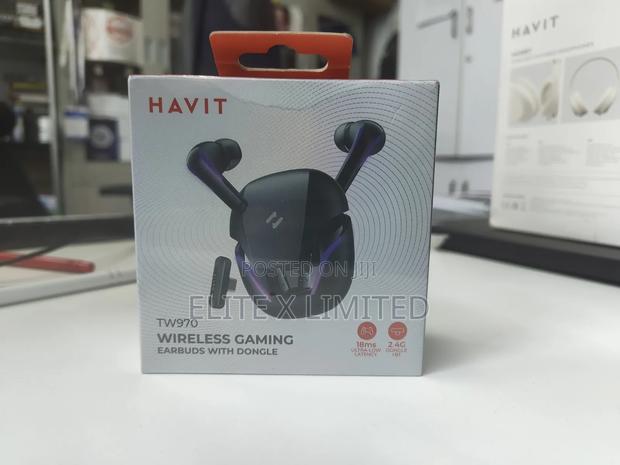 Havit Tw970 Wireless Charging Earbuds With Dongle