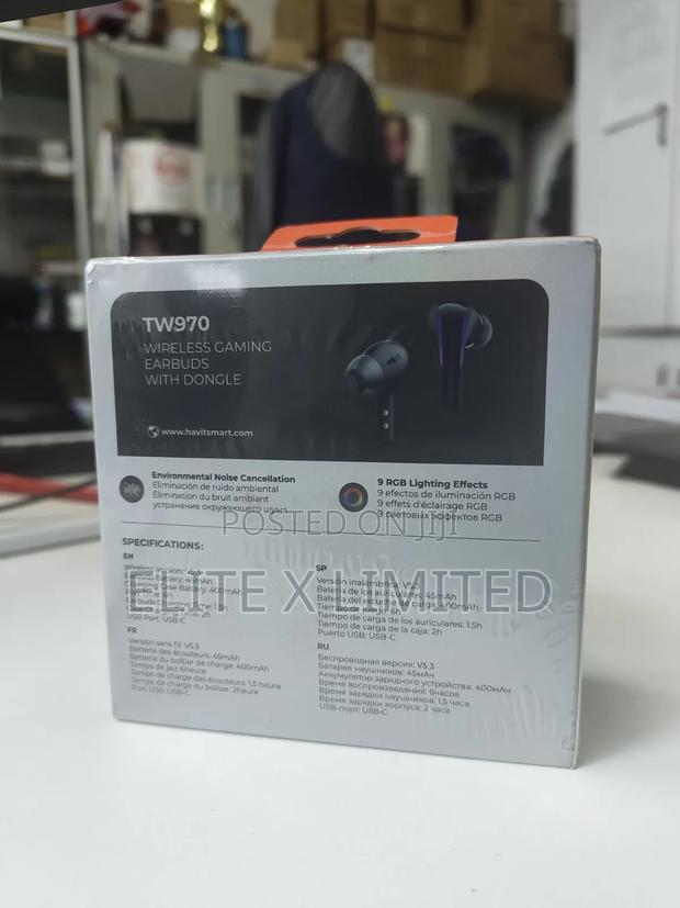 Havit Tw970 Wireless Charging Earbuds With Dongle - thumbnail 3