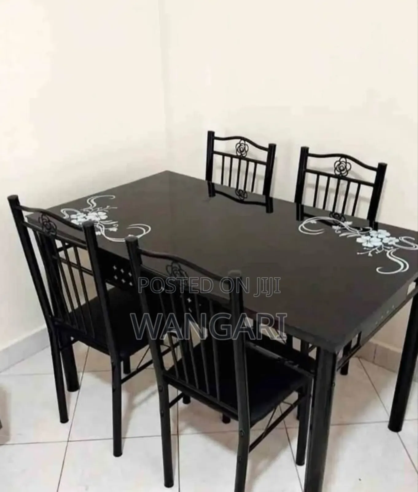 Executive White 4 Sitter Dinning Table