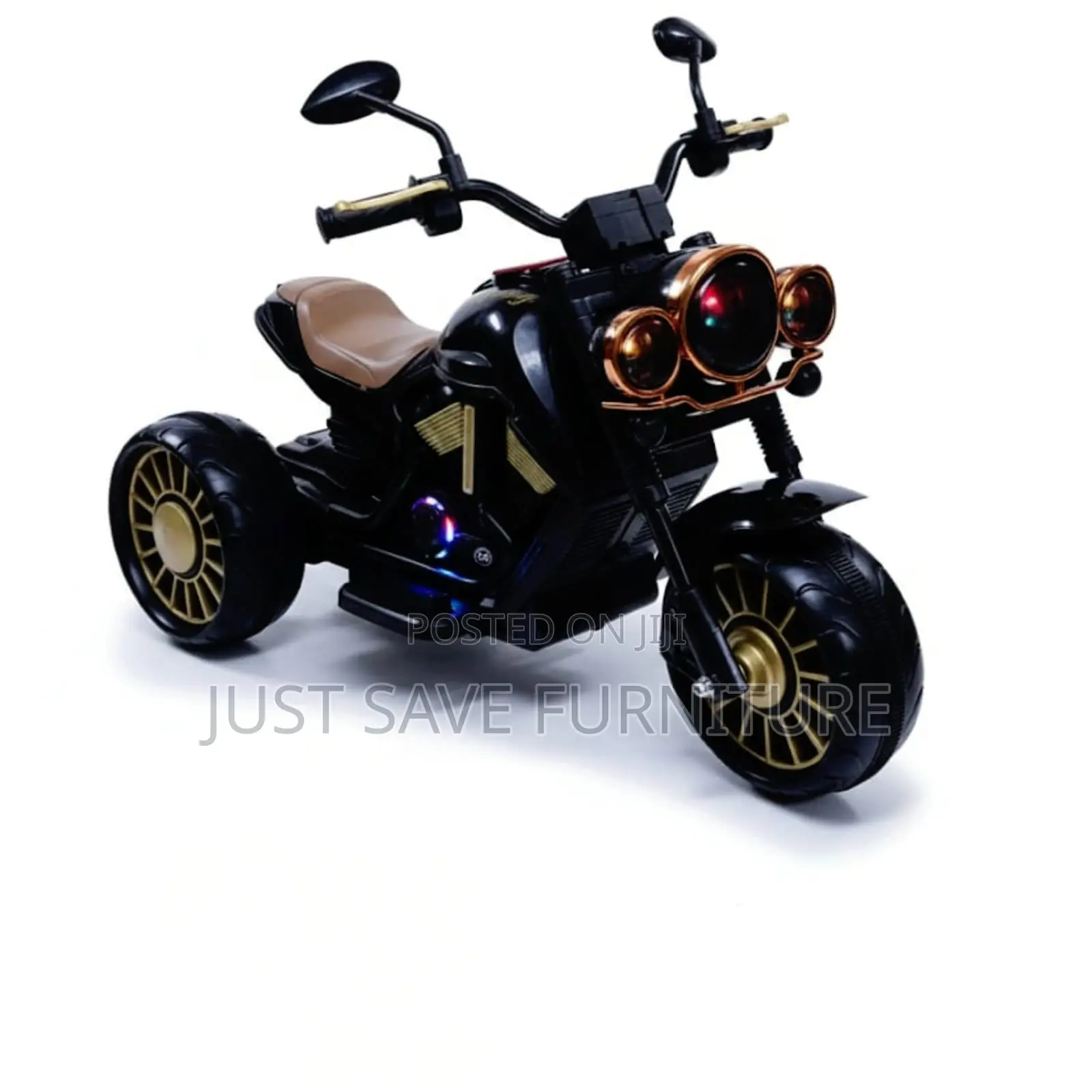 Kids Electric 3-Wheel Motorcycle Ride-on Toy With Lights