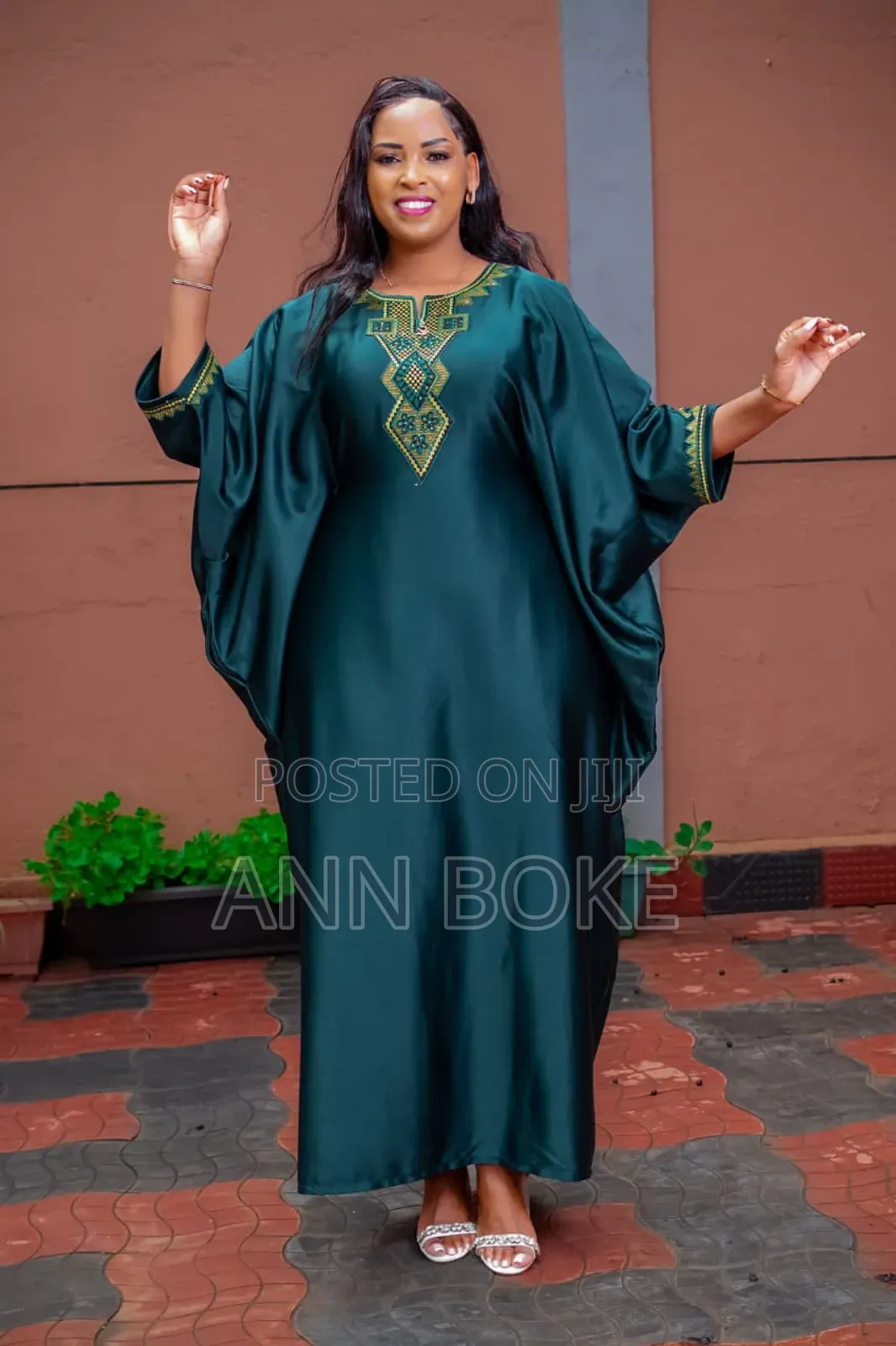Turkey Silk Dress With Embroidery*Comes With Matching Head