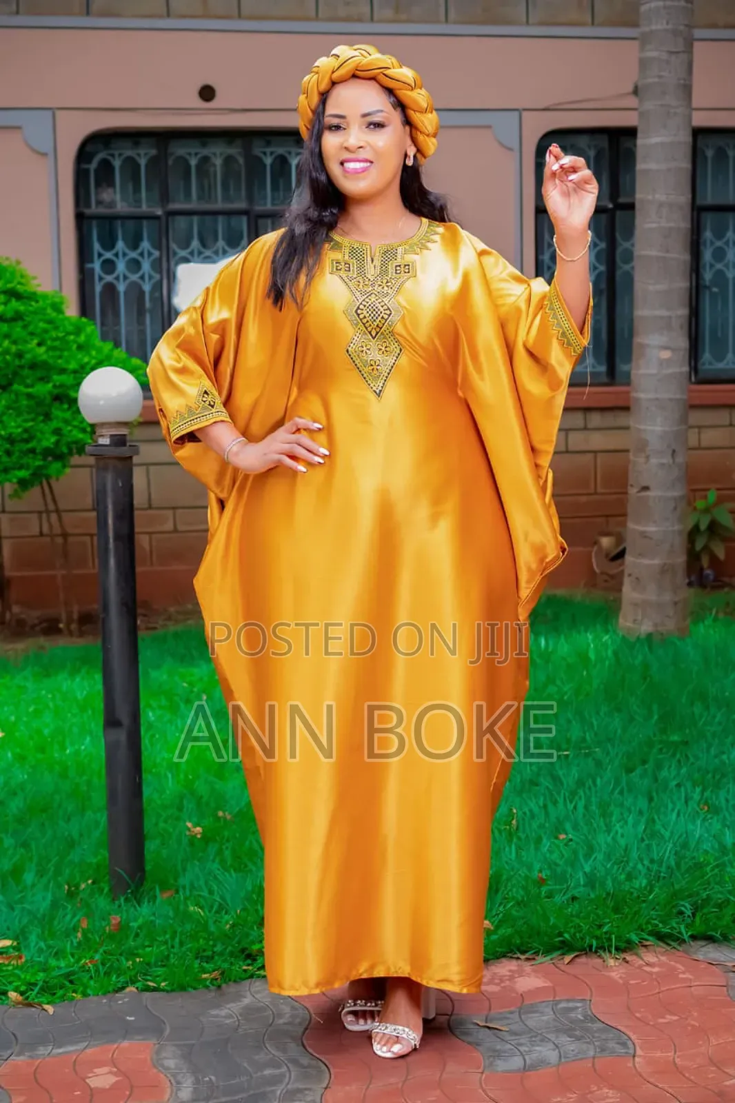 Turkey Silk Dress With Embroidery*Comes With Matching Head