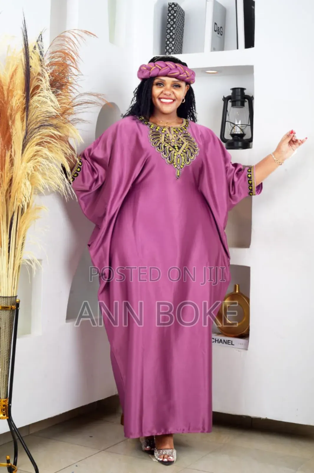Turkey Silk Dress With Embroidery*Comes With Matching Head