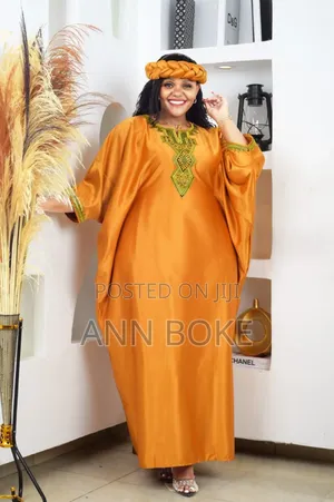 Turkey Silk Dress With Embroidery*Comes With Matching Head