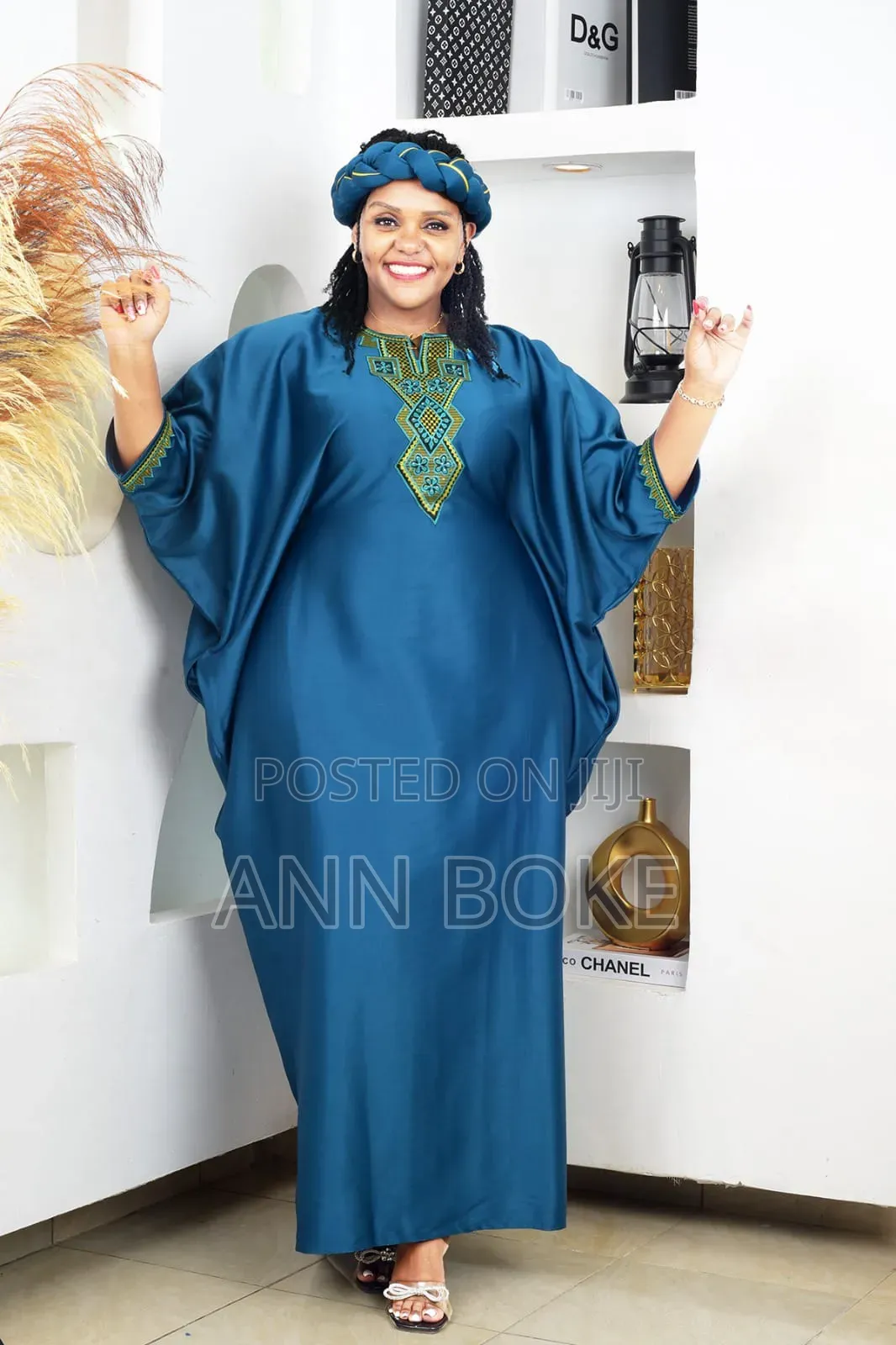 Turkey Silk Dress With Embroidery*Comes With Matching Head
