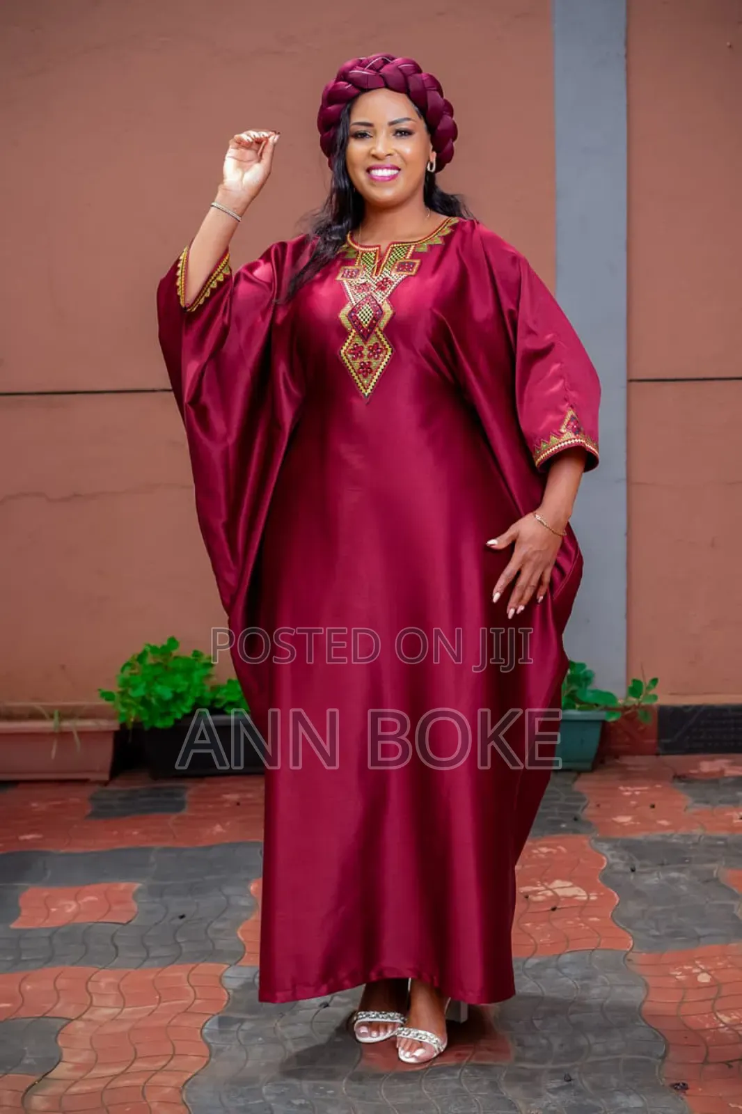 Turkey Silk Dress With Embroidery*Comes With Matching Head