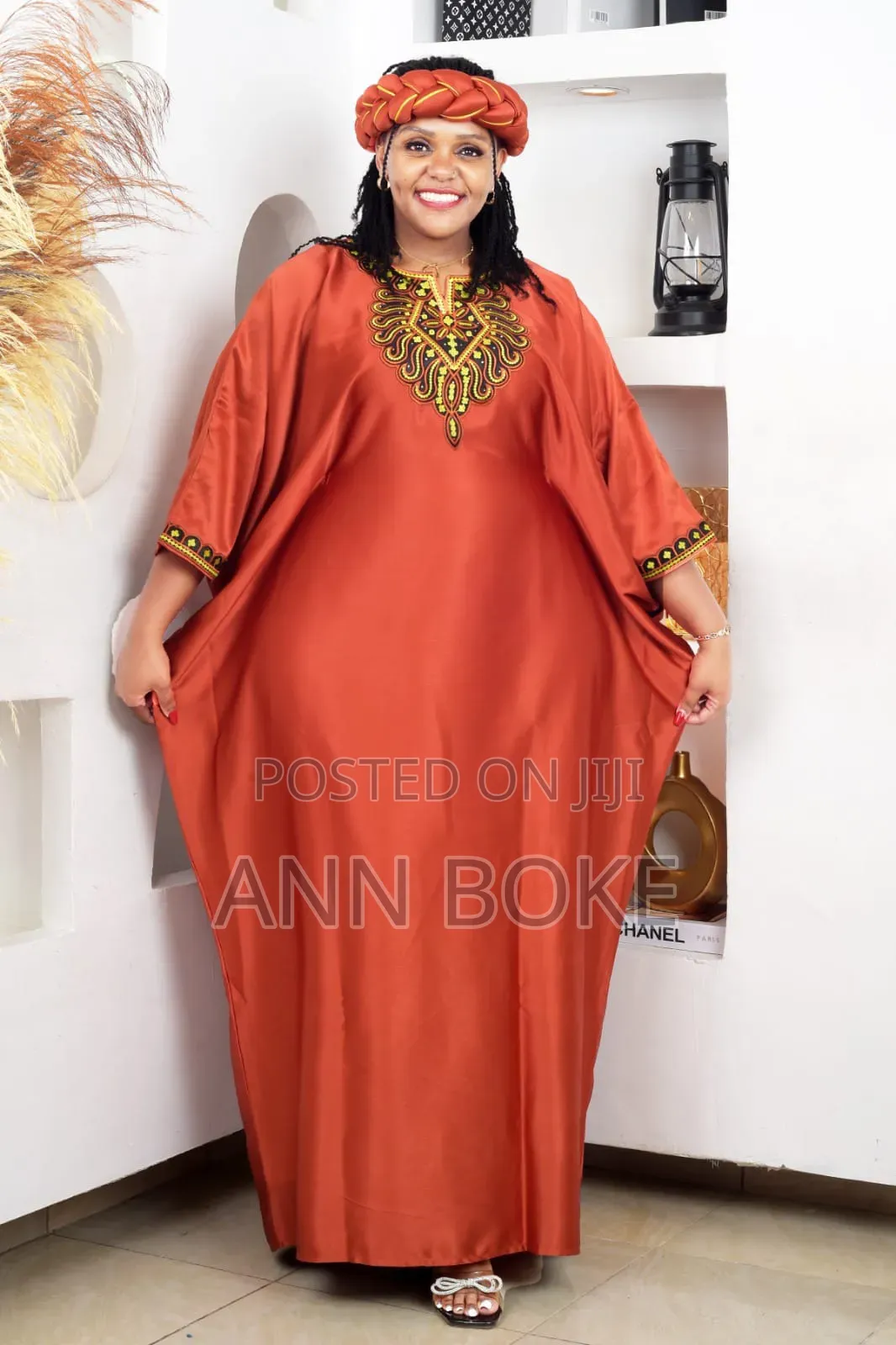 Turkey Silk Dress With Embroidery*Comes With Matching Head