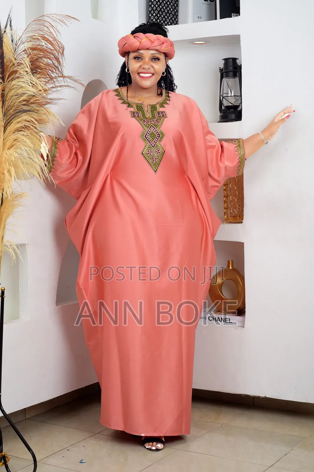 Turkey Silk Dress With Embroidery*Comes With Matching Head