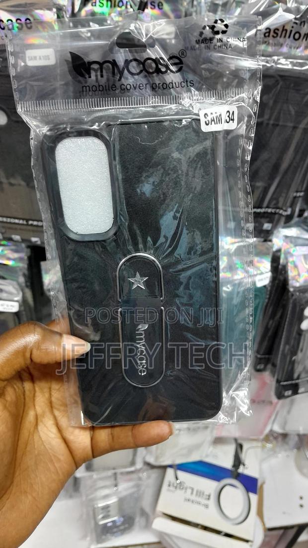 Excel Silicone Leather Case for Samsung Galaxy A34 5g-Black - main view