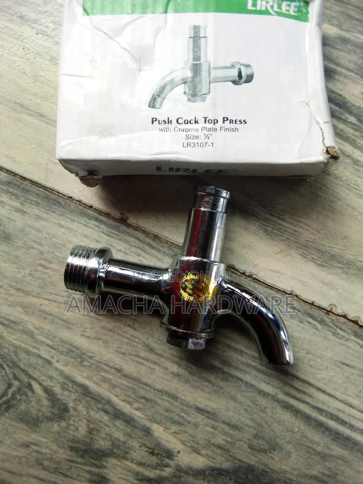 1/2" Push Cork Tap Press With Chrome Finish