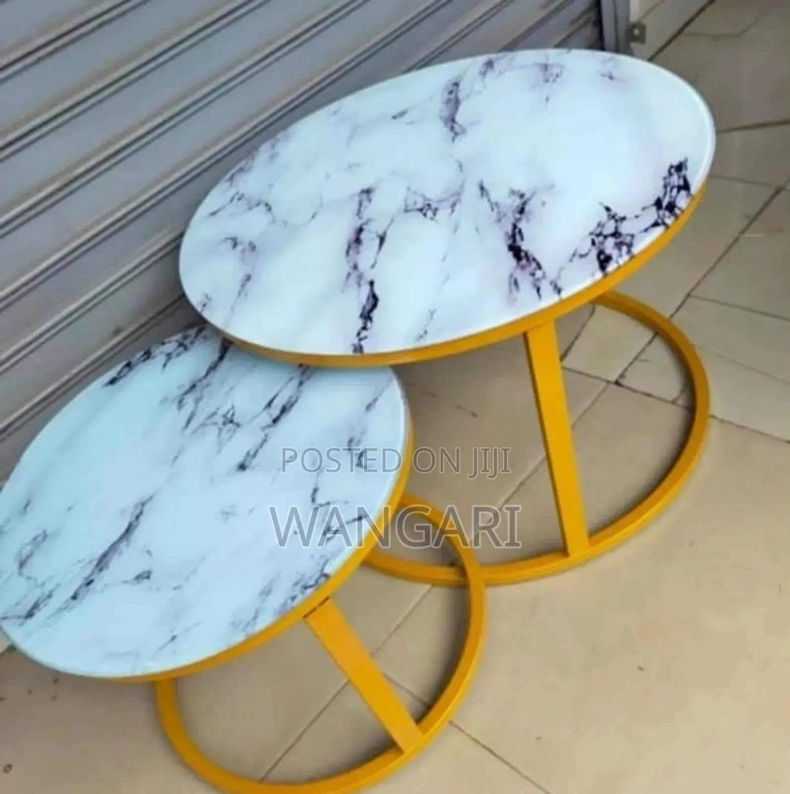 Restocked Double Nesting Table White T)7