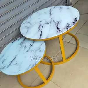 Restocked Double Nesting Table White T)7