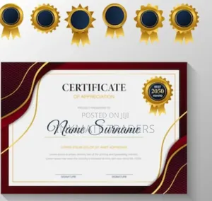 Colourful Printed Certificates