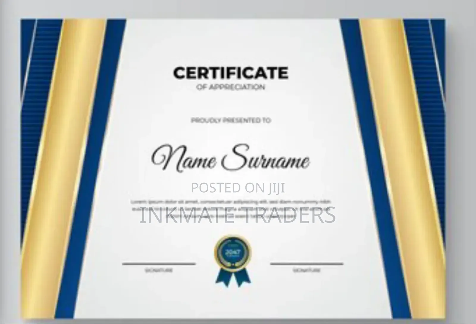 Custom Award Certificates