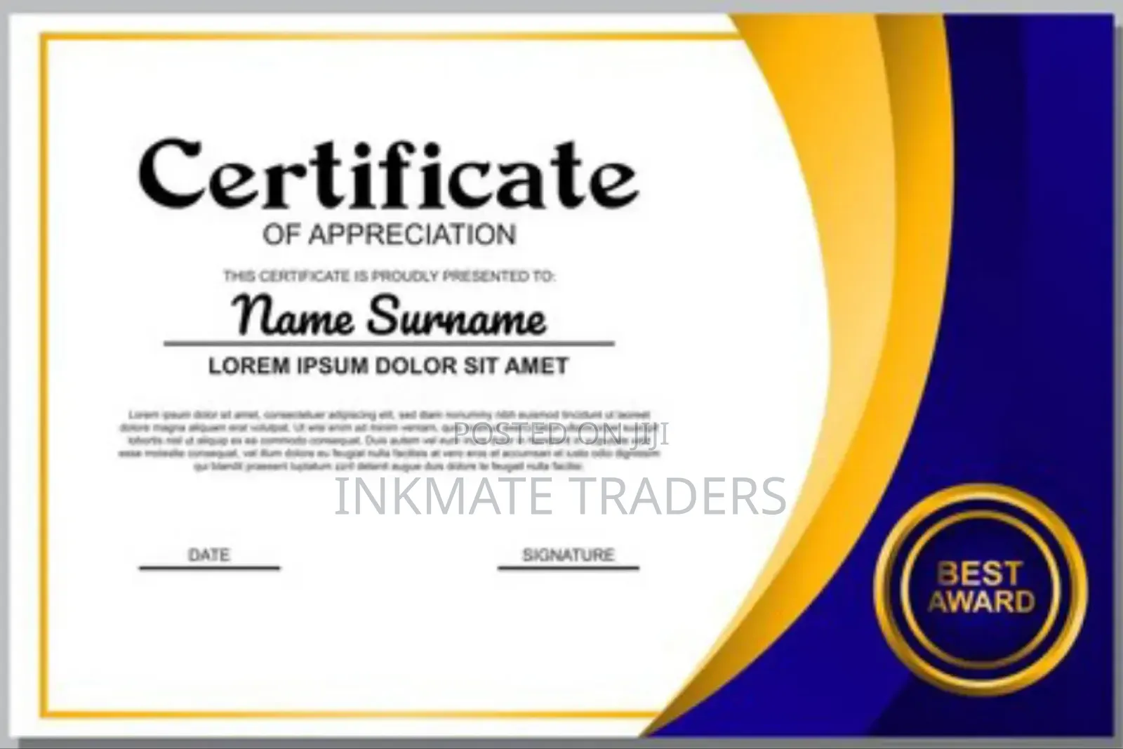 Seminar Certificates