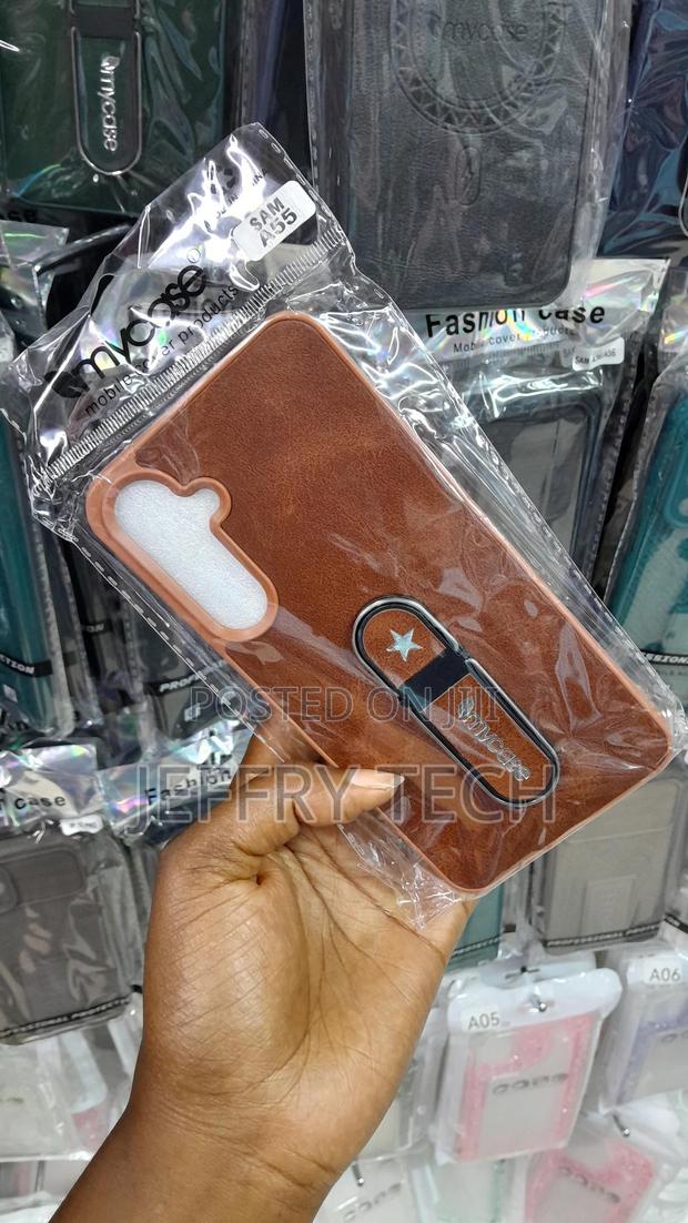 Jooik Samsung Galaxy A54 Silicone Leather Back Case -Brown - thumbnail 2
