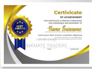Printed Award Certificates