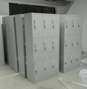 Metal Office Cabinets Are 9-Locker Storage