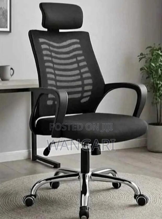 Imported Office Chair With Headrest - main view