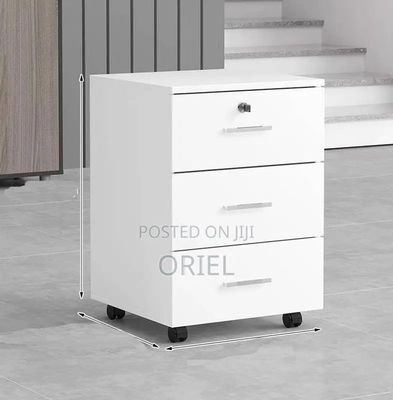 Cabinet: Under-Desk 3-Drawer Rolling Office Cabinet