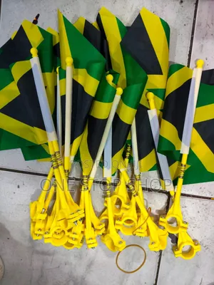 2pcs Jamaican Bike Mount Flags