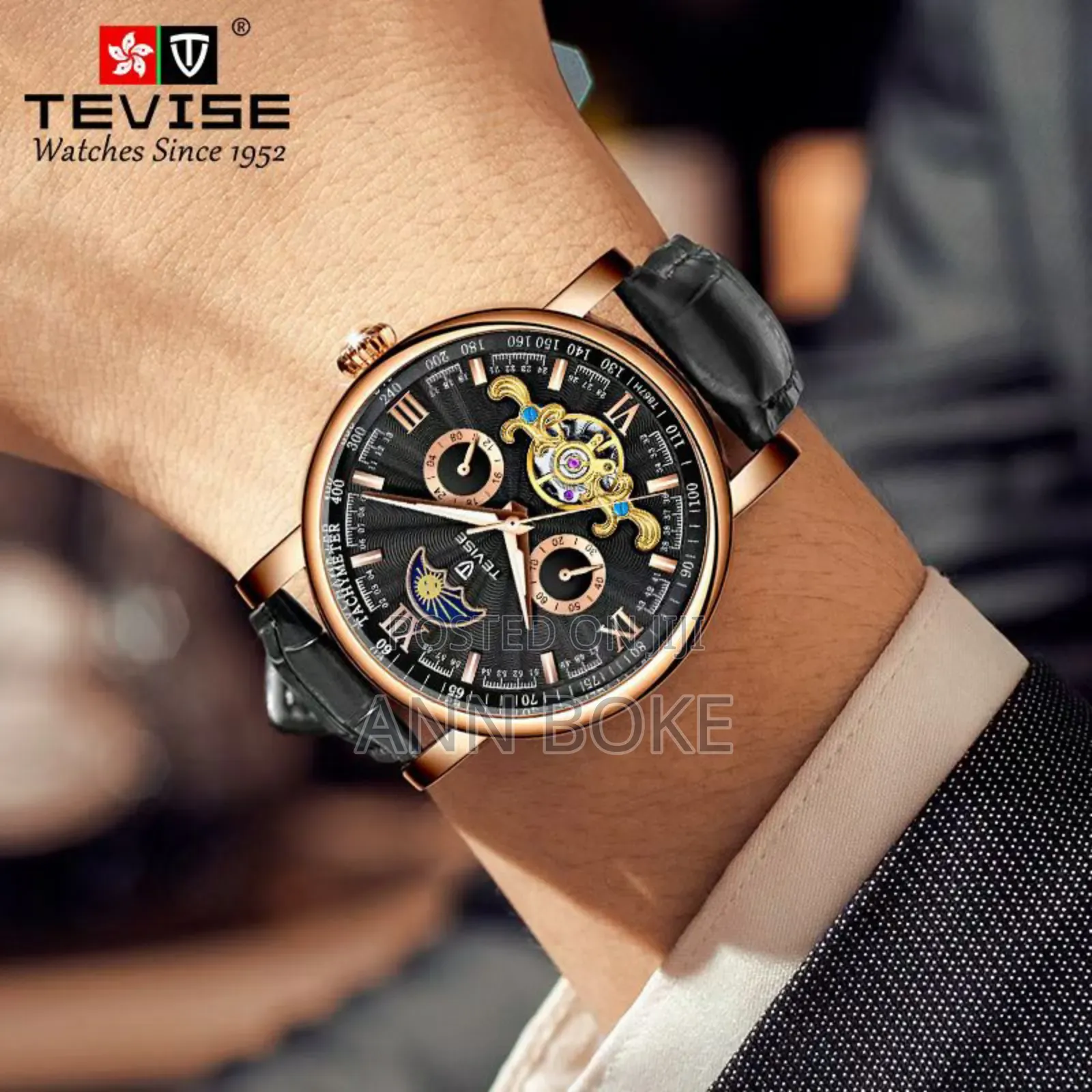 Tevise Automatic Gents Watch Tourbillon Machine