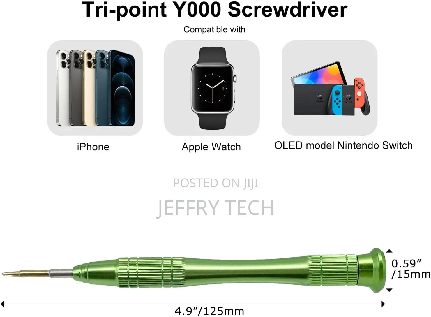 Triwing Screwdriver Y000 0.6mm Compatible With Oled Switch, Apple Watc