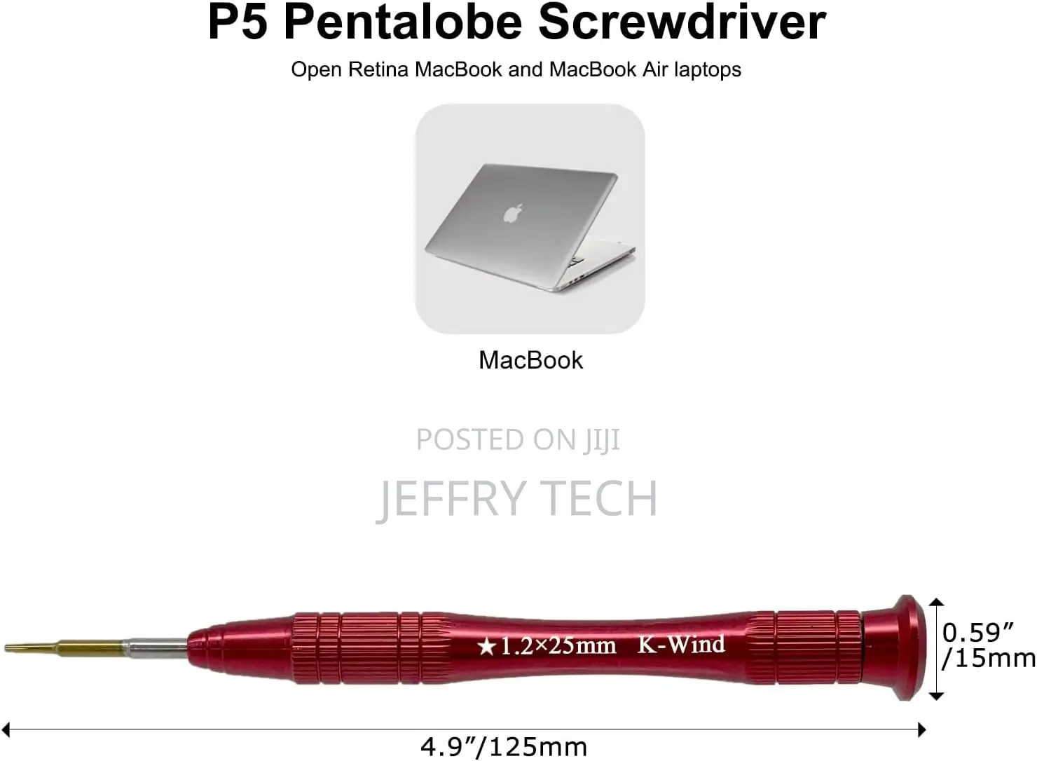 Pentalobe Screwdriver P5 1.2mm Compatible With Macbook Xiaomi Laptop,