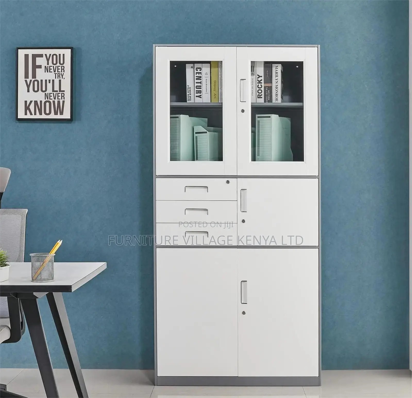 Office Cabinet; Steel Office Cabinet With Safe