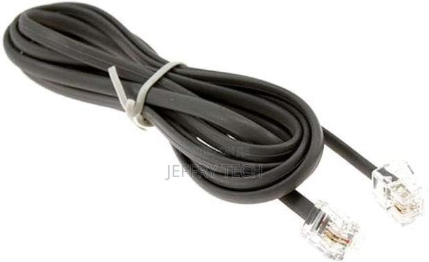 Telephone Extension Cord Cable Line Wire With Standard Rj-11 Black