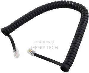 Rj9 Telephone Modem Reel Cable and Line 9.3 Inches for Fixed Phone, Bl
