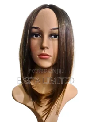 Bob Hair Wig Gradient Black Brown 16 Inch + Wig Cap