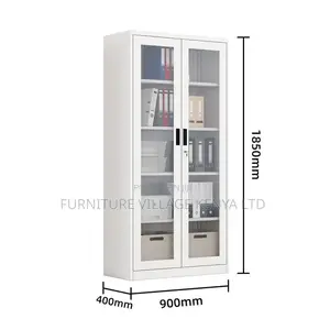 Office Cabinet; 2 Door Transparent Office Filling Cabinet