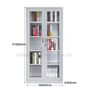 Office Cabinet; 2 Door Transparent Office Filling Cabinet