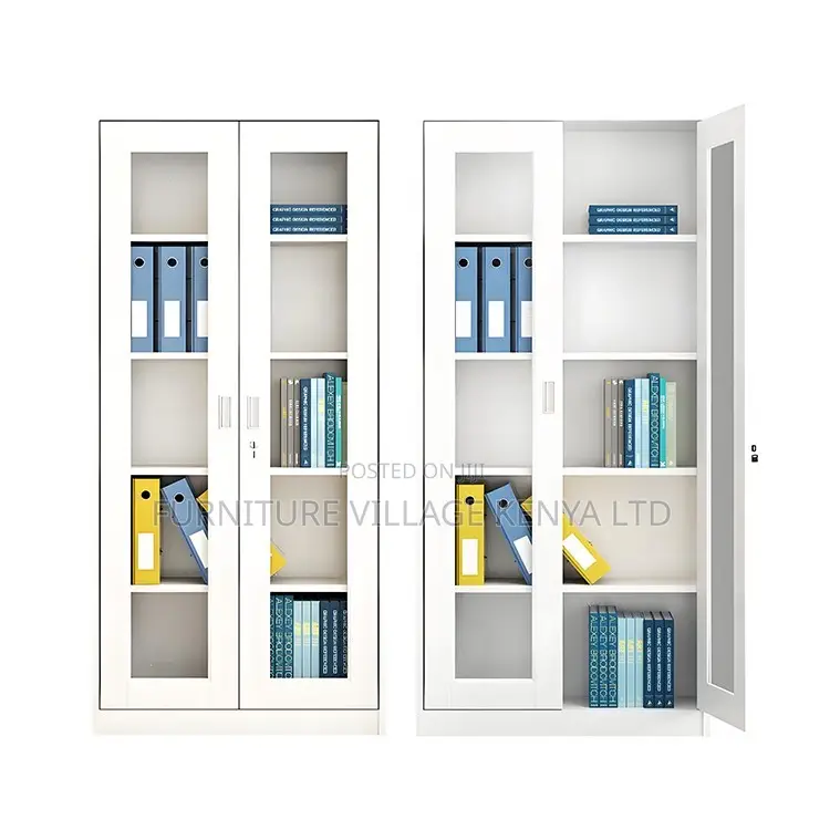 Office Cabinet; 2 Door Transparent Office Filling Cabinet
