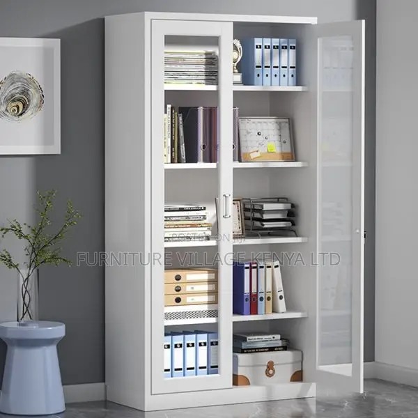 Office Cabinet; 2 Door Transparent Office Filling Cabinet
