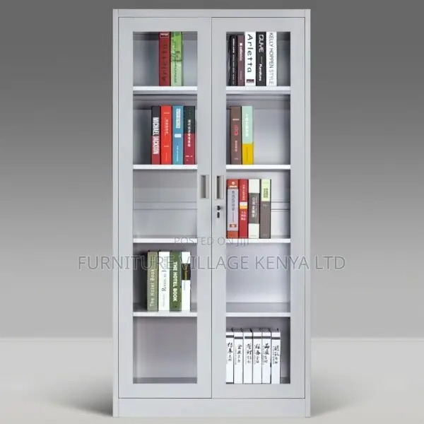 Office Cabinet; 2 Door Transparent Office Filling Cabinet