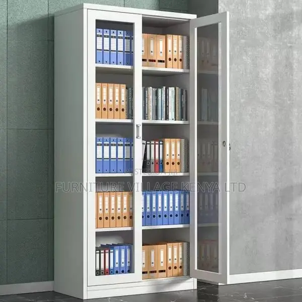 Office Cabinet; 2 Door Transparent Office Filling Cabinet
