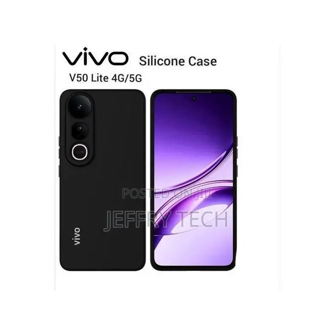 Vivo V50 Lite 4g/5g Black Original Liquid Silicone Phone Case/Cover