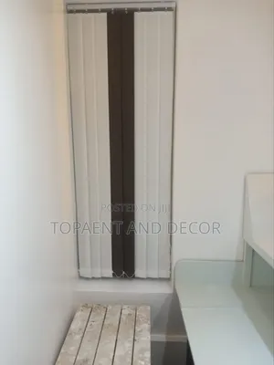 Brown and White Combo Window Blinds