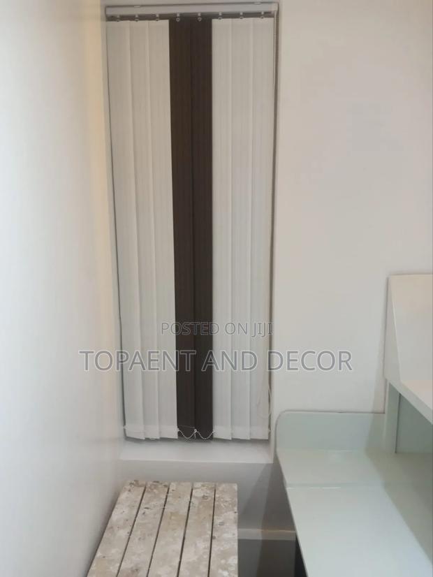 Brown and White Combo Window Blinds - main view