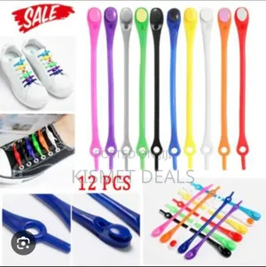 12pc Set of Multicolour Silicone Shoe Laces N 12pc