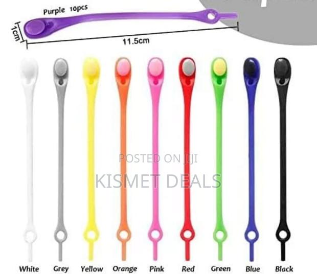 12pc Set of Multicolour Silicone Shoe Laces N 12pc - thumbnail 6