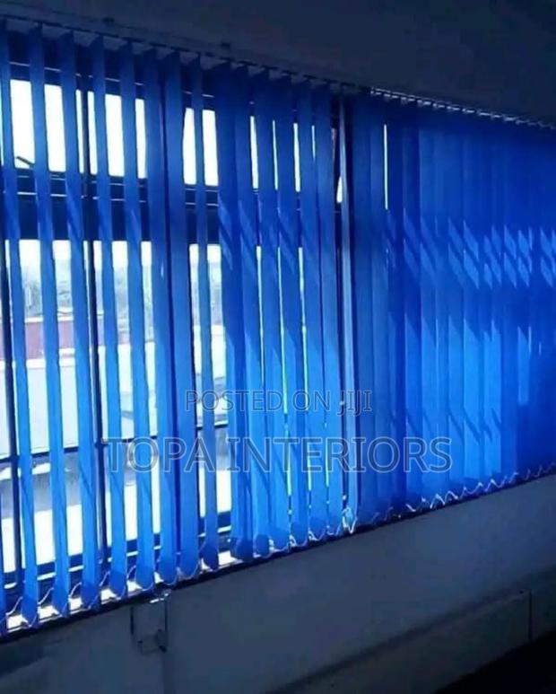 Made to Measure Blue Vertical Office Window Blind Curtains