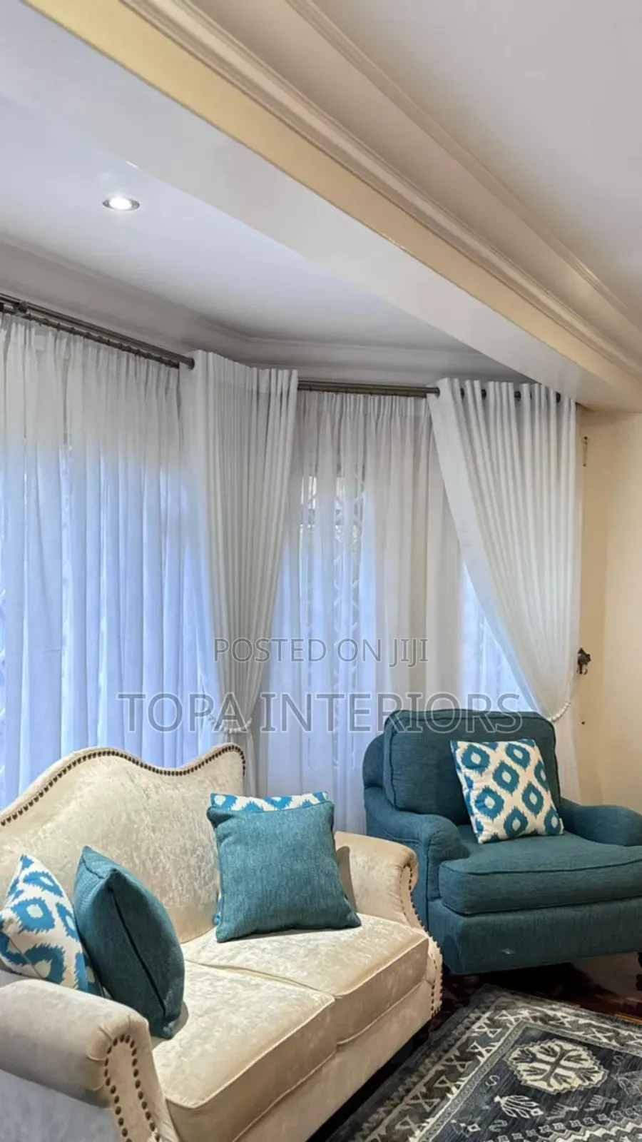 White Curtains for Living Room Window Privacy Covering